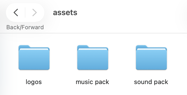The sound pack folder structure