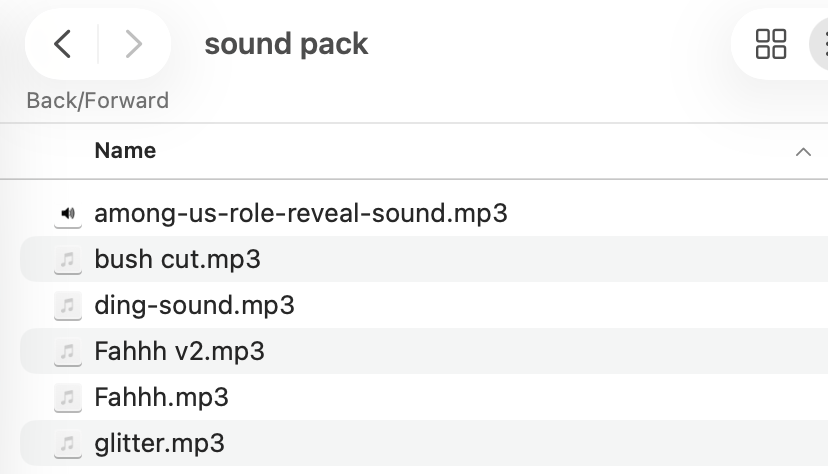 The music pack folder structure