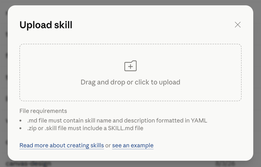 Uploading a resume skill to Claude